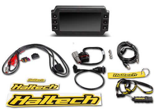 Gauge Panel Assembly - iC-7 - 7 in Screen - OBD-II Style Plug - Multiple Gauges - Programmable - Black Face - Kit
