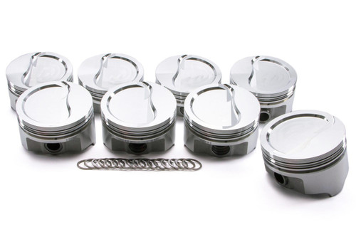 Piston - Premium Forged - 4.150 in Bore - 1/16 x 1/16 x 3/16 in Ring Grooves - Minus 10.00 cc - Aluminum - Pontiac V8 - Set of 8