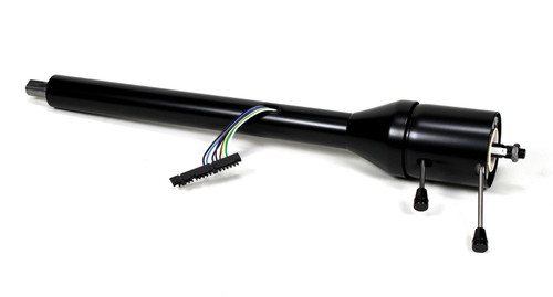 Steering Column - Tilt - 2 in Tube - 28 in Length - Hazard / Turn Signal - Steel - Black Powder Coat - Universal - Each