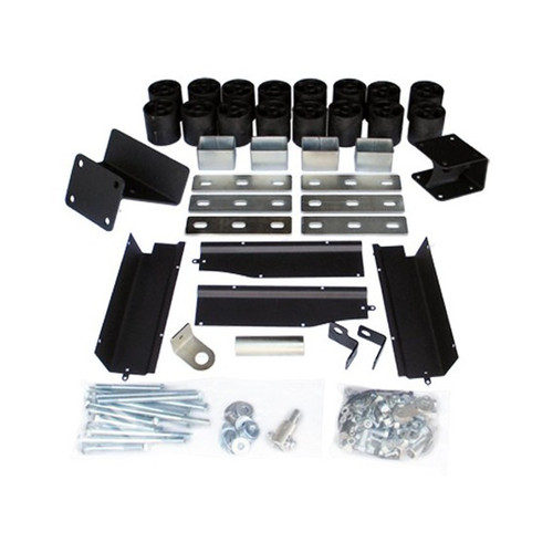 Body Lift - 3 in Lift - Front / Rear Bumper Brackets - Hardware Included - Nylon / Steel - Black / Zinc Oxide - Diesel - Dodge Ram Fullsize Truck 2013-15 - Kit