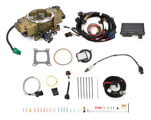 Fuel Injection - Terminator X Stealth - Throttle Body - Square Bore - Aluminum - Gold - GM LS-Series - Kit