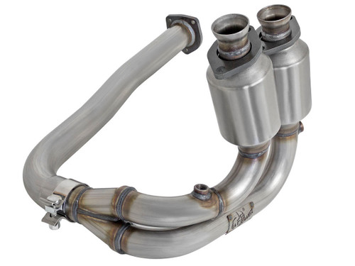 Catalytic Converter - Direct Fit - Stainless - Natural - Jeep Inline-6 - Jeep Wrangler TJ 2000-03 - Kit