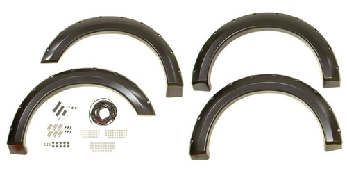 Fender Flare - Pocket Style - Front / Rear - 2 in Wide - Plastic - Black - Ford / Lincoln Fullsize Truck 2004-08 - Kit