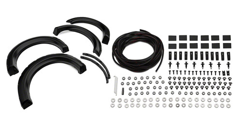 Fender Flare - Pocket Style - Front / Rear - 2.38 in Wide Front - 2 in Wide Rear - Plastic - Black - Ford Fullsize Truck 2009-14 - Kit