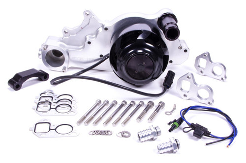 Water Pump - Electric - Street Style - 1-1/4 in Hose Barb Outlet - Gaskets / Hardware / Wiring - Aluminum - Natural - LS3 - GM LS-Series - Chevy Corvette 2010-13 - Kit