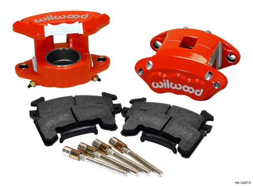 Brake Caliper - D154 - 1 Piston - Aluminum - Red Powder Coat - Floating Mount - Pads Included - GM - Kit Brake Caliper - D154 - 1 Piston - Aluminum - Red Powder Coat - Floating Mount - Pads Included - GM - Kit