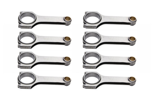 Connecting Rod - H Beam - 6.300 in Long - Bushed - 7/16 in Cap Screws - ARPL19 - Small Block Chevy / Ford - Set of 8