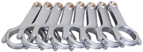 Connecting Rod - H Beam - 5.780 in Long - Bushed - 7/16 in Cap Screws - Forged Steel - Ford Cleveland - Set of 8