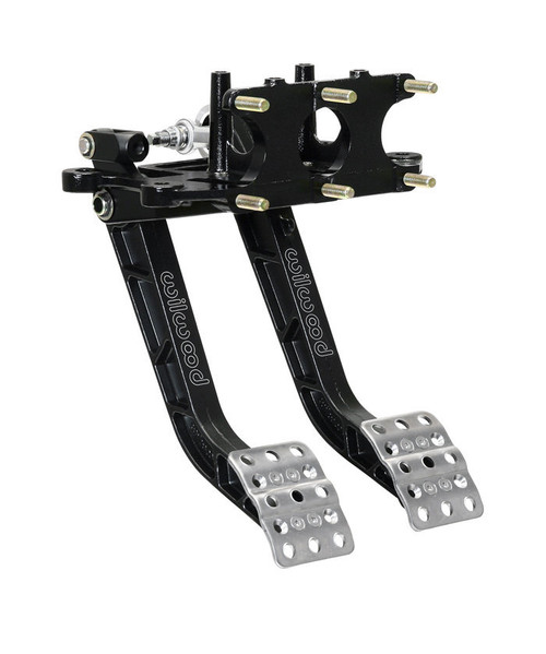 Pedal Assembly - Tru-Bar - Brake / Clutch - 5.10 to 1 Ratio - 11.020 in Long - Reverse Swing Mount - Aluminum - Black Paint - Each