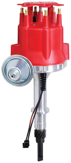 Distributor - Pro-Billet - Magnetic Trigger - Vacuum Advance - HEI Style Terminal - Red - Jeep Inline-6 - Each