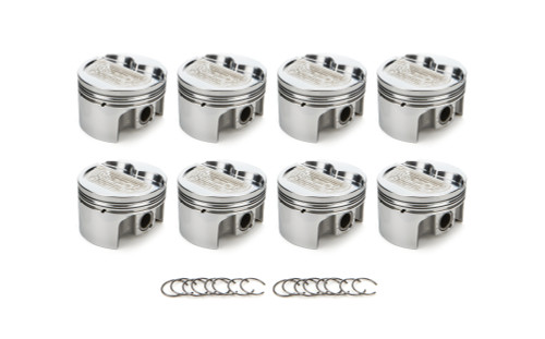 Piston - AutoTec - Forged - Flat Top - 4.030 in Bore - 1.5 x 1.5 x 3.0 mm Ring Grooves - Minus 14.30 cc - Small Block Mopar - Set of 8