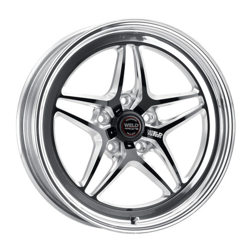 Wheel - S81 - 18 x 5 in - 2.100 in Backspace - 5 x 120 mm Bolt Pattern - High Pad - Aluminum - Black Anodized / Polished - Each