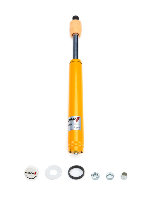 Strut - Twintube - Double Adjustable - 19.690 in Extended / 14.060 in Collapsed - Front - Steel - Yellow Paint - Universal - Each Strut - Twintube - Double Adjustable - 19.690 in Extended / 14.060 in Collapsed - Front - Steel - Yellow Paint - Universal - Each