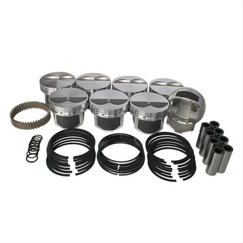 Pistons and Rings - Pro Tru Street Series - Forged - 4.195 in Bore - 1/16 x 1/16 x 3/16 in Ring Grooves - Minus 27.00 cc - AMC V8 - Kit