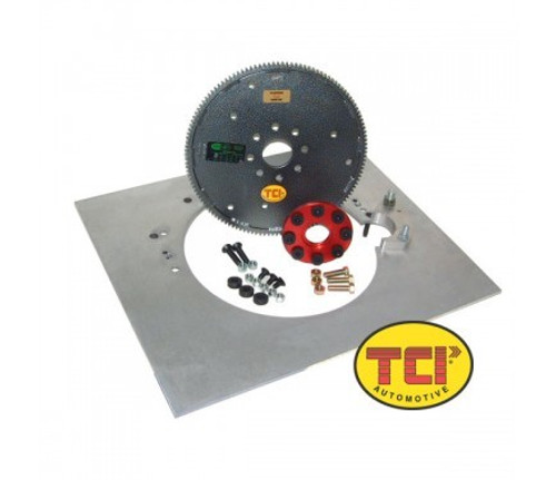 Transmission Adapter - 6-Hole Spacer - SFI Approved Flexplate - Aluminum Mid-Plate - GM Transmission to Mopar B / RB-Series - Kit