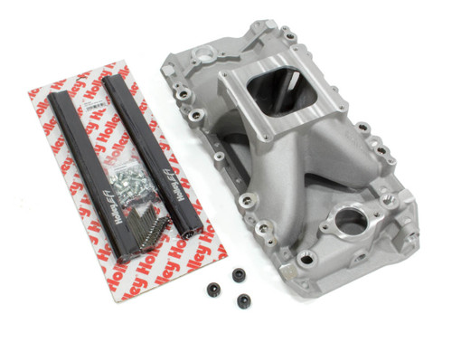 Intake Manifold - EFI - Square Bore - Single Plane - Oval Port - Aluminum - Natural - Big Block Chevy - Each