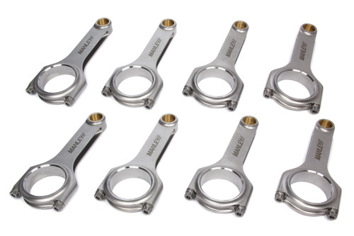 Connecting Rod - H Beam - 5.933 in Long - Bushed - 3/8 in Cap Screws - ARP2000 - Ford Modular - Set of 8
