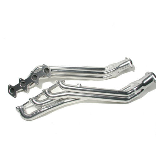 Headers - Long Tube - 1-5/8 in Primary - 2-1/2 in Collector - Steel - Metallic Ceramic - Ford Modular - Ford Mustang 2005-10 - Pair