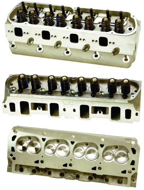 Cylinder Head - Z-Head - Assembled - 2.020 / 1.600 in Valves - 204 cc Intake - 63 cc Chamber - Beehive Springs - Aluminum - Small Block Ford - Each