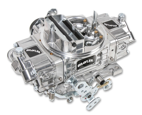 Carburetor - Brawler Diecast - 4-Barrel - 850 CFM - Square Bore - Electric Choke - Mechanical Secondary - Dual Inlet - Polished - Each