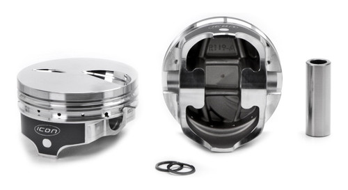 Piston - Premium Forged - Forged - 4.420 in Bore - 1/16 x 1/16 x 3/16 in Ring Grooves - Minus 3.40 cc - Big Block Ford - Set of 8