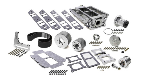 Supercharger Drive Kit - Belt / Crankshaft Hardware / Hub / Intake / Pulleys / Spacers - Polished - 6-71 Superchargers - Big Block Chevy - Kit