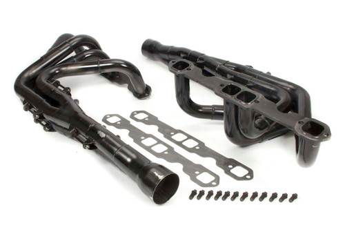 Headers - Sprint - Tri-Y - 1-5/8 to 1-3/4 in Primary - 3 in Collector - Steel - Black Paint - Small Block Chevy - Pair