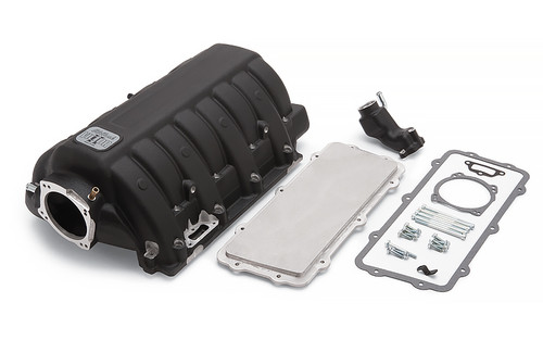 Intake Manifold - Victor EFI - Throttle Body Flange - Multi Port - Aluminum - Black Powder Coat - Mopar Gen III Hemi - Each Intake Manifold - Victor EFI - Throttle Body Flange - Multi Port - Aluminum - Black Powder Coat - Mopar Gen III Hemi - Each