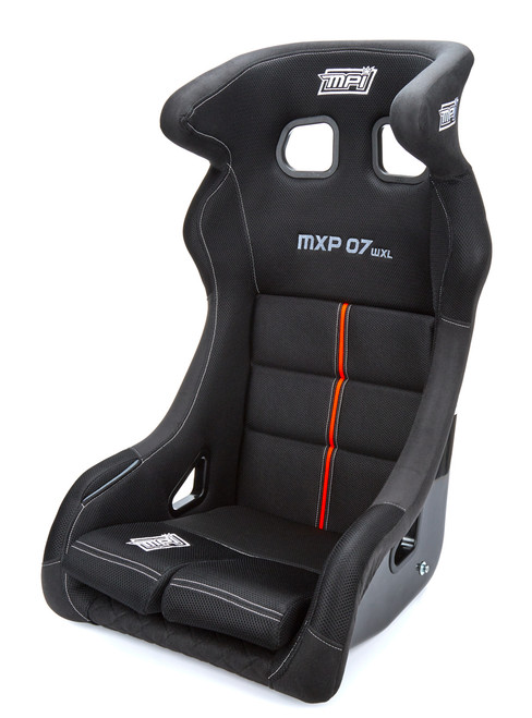 Seat - MXP 07 XL - FIA Approved - Side Bolsters - Harness Openings - Fiberglass - Black - Each