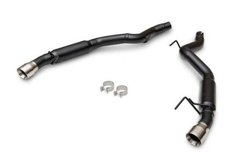 Exhaust System - Outlaw - Axle-Back - 3 in Diameter - Dual Rear Exit - 4 in Black Tips - Stainless - Natural - Ford Coyote - Ford Mustang 2024 - Kit