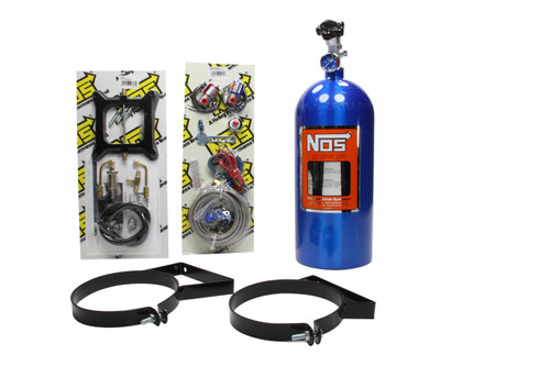 Nitrous Oxide System - Powershot - Wet - Single Stage - 150 HP Max - 10 lb Bottle - Blue - Square Bore - Kit