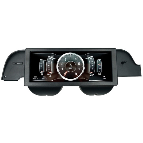 Gauge Kit - Digital - Invision - LCD - Direct-Fit - Plastic - Black - Ford Mustang 1967-68 - Kit