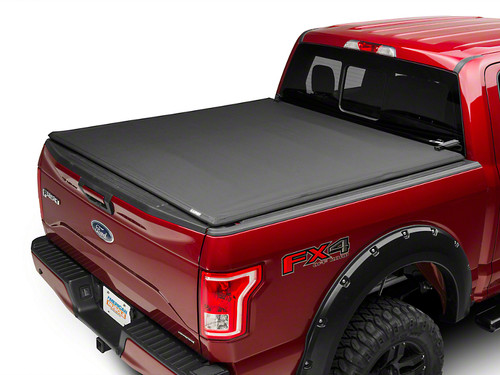 Tonneau Cover - Genesis Elite Tri-Fold - Twill - Black - 6 ft 6 in Bed - Ford Fullsize Truck 2015-17 - Kit