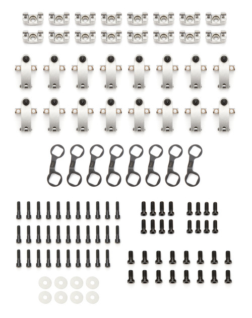 Rocker Arm - Sportsman - Shaft Mount - 1.70 / 1.70 Ratio - Full Roller - Aluminum - Natural - Brodix Heads - Big Block Chevy - Set of 16