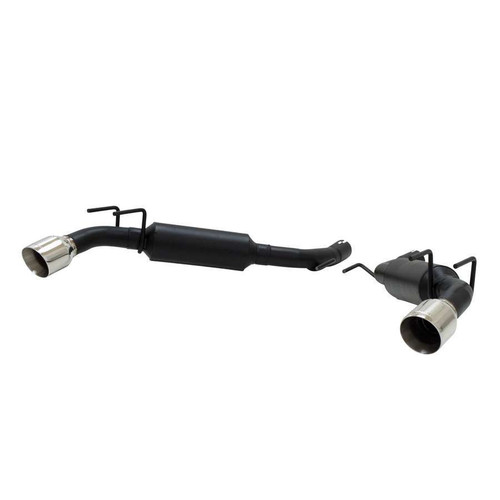 Exhaust System - Outlaw - Axle-Back - 3 in Tailpipe - 4 in Tips - Stainless - Black - Chevy Camaro 2014-15 - Kit