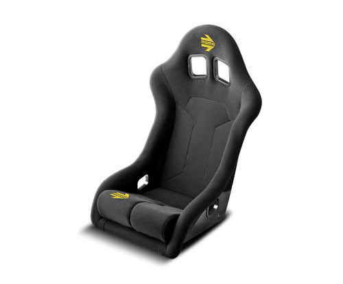 Seat - Super Cup - Side Bolsters - Harness Openings - Fiberglass Composite - Fabric - Black - Each