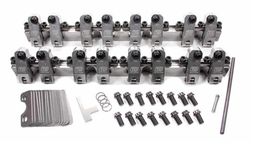 Rocker Arm - SportComp - Shaft Mount - 1.50 Ratio - 0.220 in Offset - Full Roller - Aluminum - Natural - Small Block Chevy - Kit Rocker Arm - SportComp - Shaft Mount - 1.50 Ratio - 0.220 in Offset - Full Roller - Aluminum - Natural - Small Block Chevy - Kit