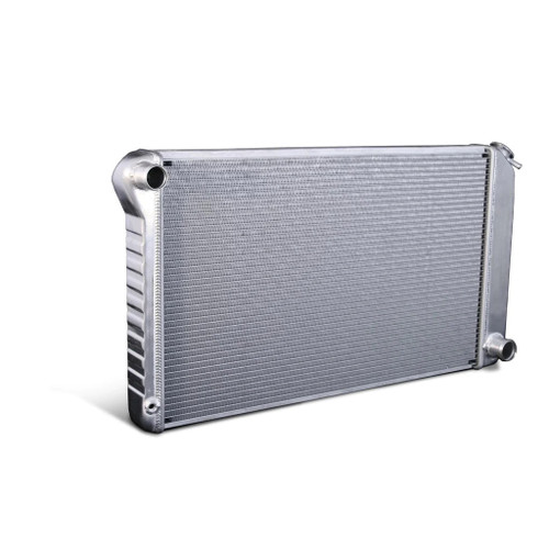 Radiator - Direct Fit - 31 in W x 18.5 in H x 3.25 in D - Single Pass - Driver Side Inlet - Passenger Side Outlet - Automatic Transmission - Aluminum - Natural - GM F-Body 1970-81 - Each