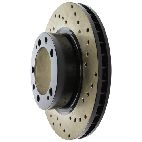 Brake Rotor - Sport - Front - Driver Side - Drilled - 298 mm OD - 27.9 mm Thick - 5 x 130 mm Bolt Pattern - Iron - Natural - Porsche 1987-91 / Porsche 1992-95 - Each