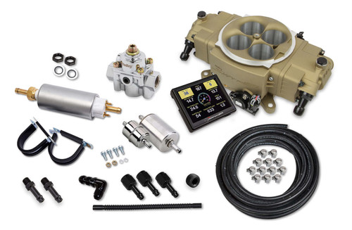 Fuel Injection - Sniper Stealth - Throttle Body - Square Bore - Fitting / Clamp / Hose - Aluminum - Gold - Kit