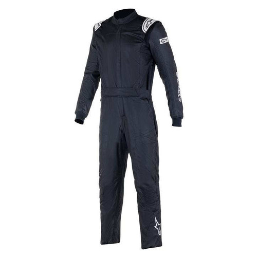 Driving Suit - Atom - 1-Piece - SFI 3.2A/5 - Boot-Cut - Dual Layer - Fire Retardant Fabric - Black - Size 44 - X-Small - Each
