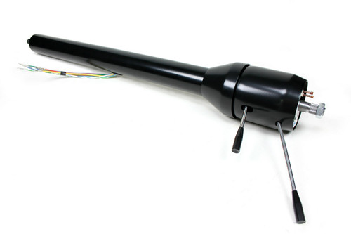 Steering Column - Retrofit - Tilt - Hazard / Turn Signal - Steel - Black Powder Coat - Ford Mustang 1967 - Each