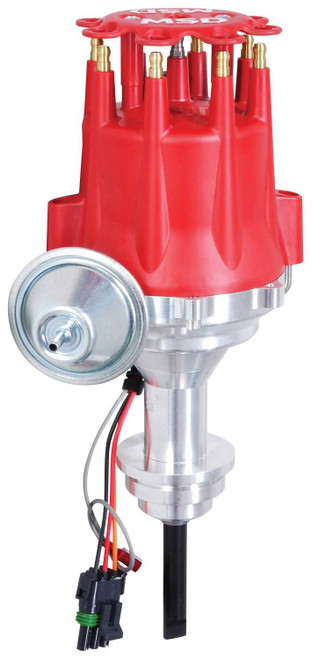 Distributor - Pro-Billet - Ready-To-Run - Magnetic Pickup - Vacuum Advance - HEI Style Terminal - Red - Mopar RB-Series / 426 Hemi - Each Distributor - Pro-Billet - Ready-To-Run - Magnetic Pickup - Vacuum Advance - HEI Style Terminal - Red - Mopar RB-Series / 426 Hemi - Each