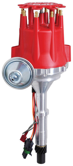 Distributor - Pro-Billet - Ready-To-Run - Magnetic Pickup - Vacuum Advance - HEI Style Terminal - Red - AMC V8 - Each