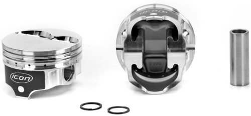 Piston - Premium - Forged - Forged - 4.030 in Bore - 1/16 x 1/16 x 3/16 in Ring Grooves - Minus 5 cc - Small Block Mopar - Set of 8