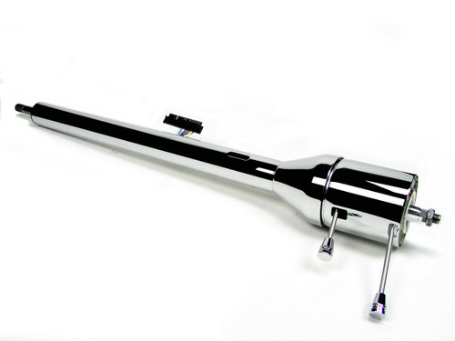 Steering Column - Retrofit - Tilt - Column Shift - Hazard / Turn Signal - Steel - Chrome - GM B-Body 1963-64 - Each
