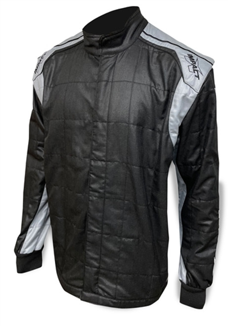 Jacket - Driving - Racer 2.0 - SFI 3.2a/5 - 2 Layer - Nomex - Black / Gray - Large - Each