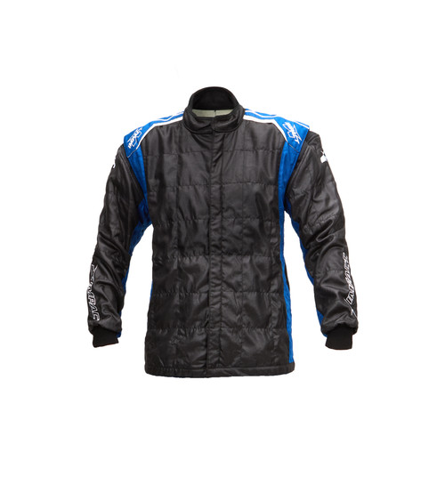 Jacket - Driving - Racer 2.0 - SFI 3.2a/5 - 2 Layer - Nomex - Black / Blue - 2X-Large - Each