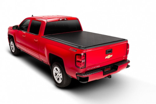 Tonneau Cover - Lo Pro QT - Roll-Up - Hook and Loop Attachment - Vinyl Top - Black - 5 ft 8 in Bed - GM Fullsize Truck 2019 - Kit