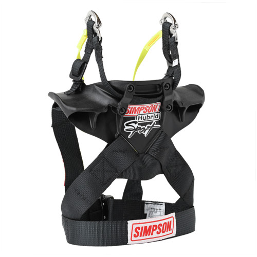 Head and Neck Support - Hybrid Sport - SFI 38.1 - Plastic - Black - X-Large - Kit
